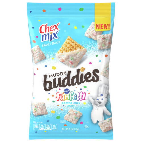 Chex Mix Muddy Buddies Chex Snack Mix, Funfetti, Coated