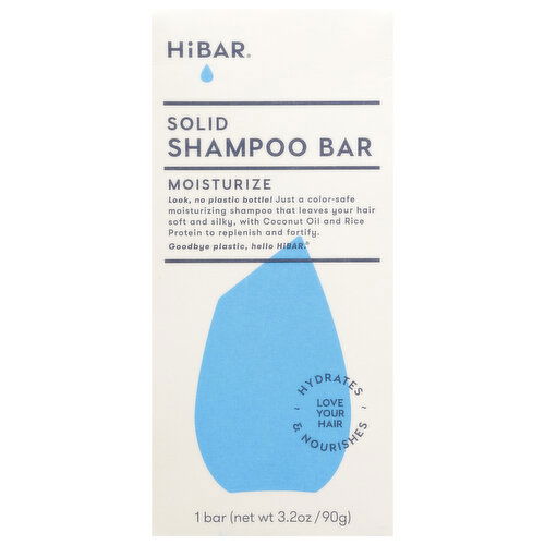 HiBar Shampoo Bar, Solid, Moisturize