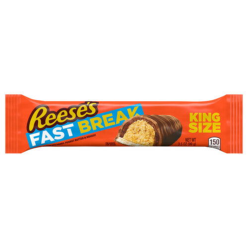 Reese's Fast Break Milk Chocolate, Peanut Butter & Nougat King Size