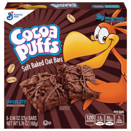 Cocoa Puffs Oat Bars, Chocolate, Soft Baked