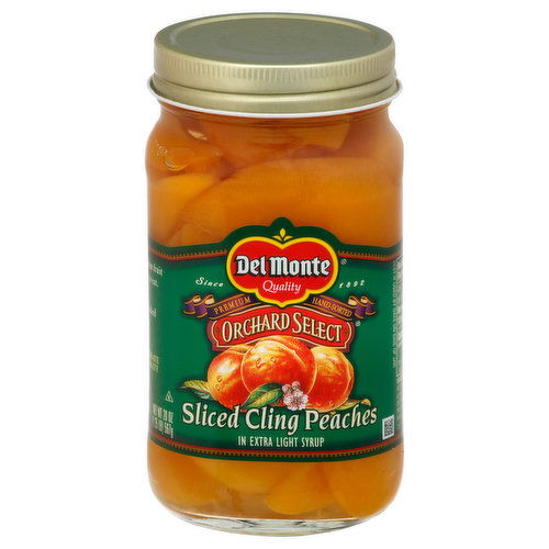 Del Monte Orchard Select Peaches, Cling, Extra Light Syrup, Sliced