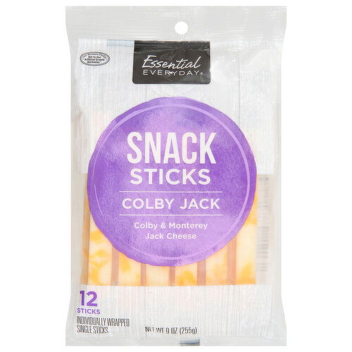 Essential Everyday Cheese, Colby Jack, Snack Sticks