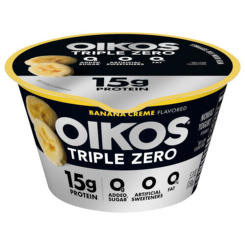 Oikos Triple Zero Nonfat Banana Creme Flavored Yogurt