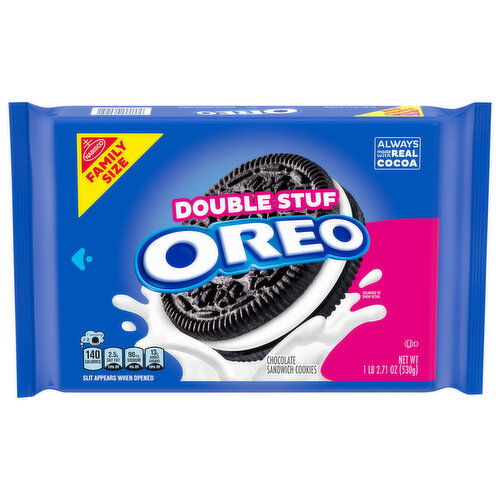 Oreo Double Stuf Chocolate Sandwich Cookies Family Size
