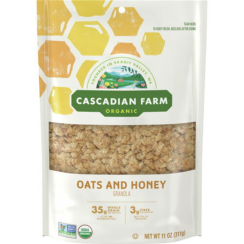 Cascadian Farm Granola, Organic, Oats and Honey