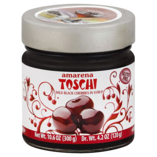 Amarena Toschi Cherries, Wild Black, in Syrup