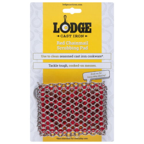 Lodge Cast Iron Scrubbing Pad, Red Chainmail