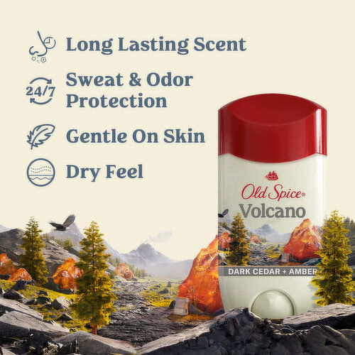 Old Spice Men's Antiperspirant & Deodorant Volcano with Charcoal, 2.6oz