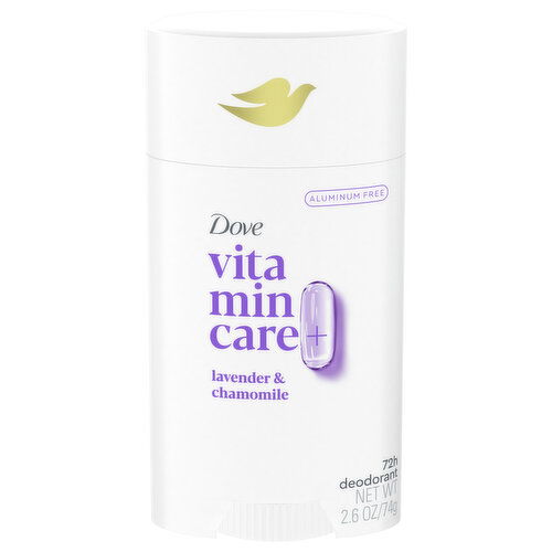 Dove Vitamin Care+ Dedorant, Aluminum Free, Lavender & Chamomile