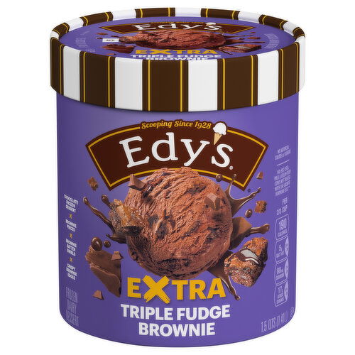 Edy's Frozen Dairy Dessert, Extra Triple Fudge Brownie