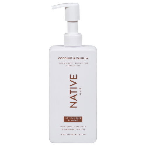 Native Shampoo, Moisturizing, Coconut & Vanilla