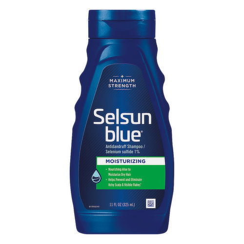 Selsun Blue Antidandruff Shampoo, Maximum Strength, Moisturizing