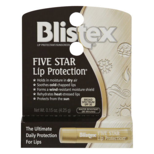 Blistex Lip Protectant/Sunscreen, Five Star, SPF 30