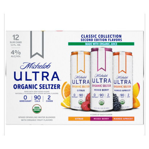 Michelob Ultra Organic Hard Seltzer Classic Variety 12 Pack Cans