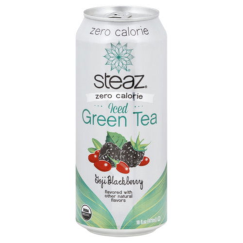 Steaz Green Tea, Iced, Goji Blackberry