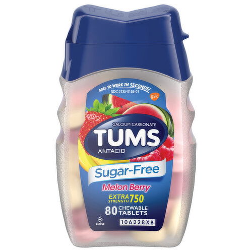 Tums Sugar-Free Extra Strength Melon Berry 750 mg Antacid
