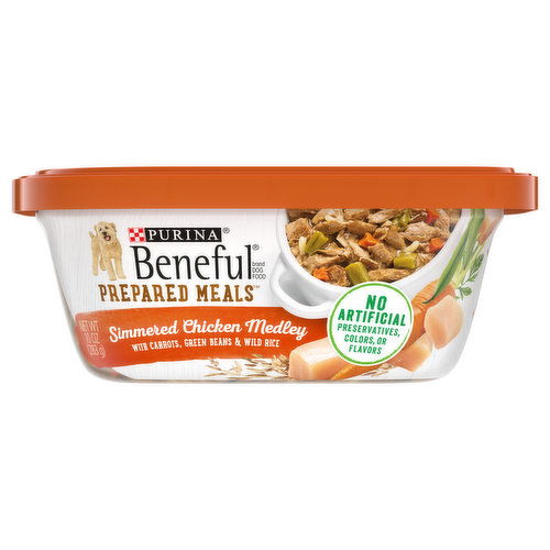 Purina Beneful Dog Food, Simmered Chicken Medley, Prepared Meals