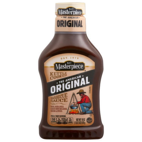 KC Masterpiece Barbecue Sauce, Kettle Cooked, The American Original