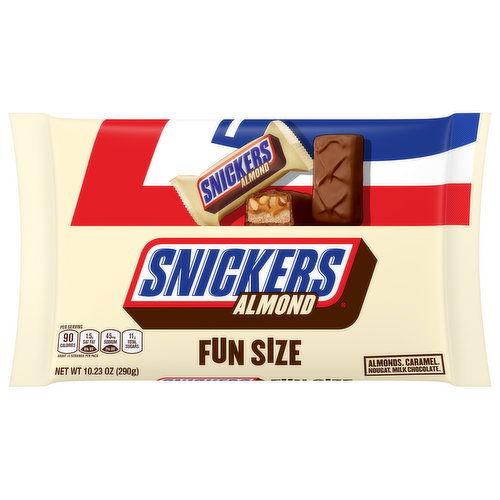 Snickers Candy, Almond, Fun Size