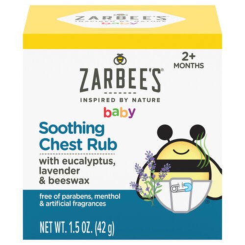 Zarbee's 2+ Months Soothing Baby Chest Rub with Eucalyptus, Lavender & Beeswax