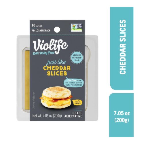 Violife Just Like Cheddar Slices, Dairy-Free Vegan