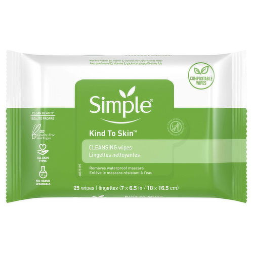 Simple Kind to Skin Wipes, Cleansing