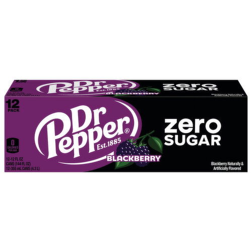 Dr Pepper Zero Sugar Blackberry Soda
