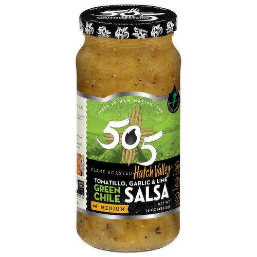 505 Southwestern Hatch Valley Green Chile Medium Tomatillo/Garlic/Lime Salsa