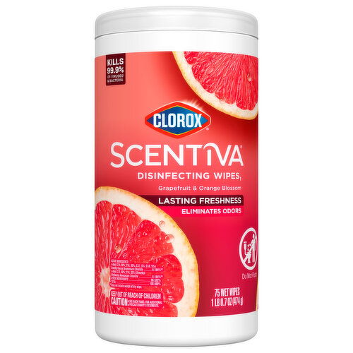 Clorox Scentiva Grapefruit & Orange Blossom Disinfecting Wipes