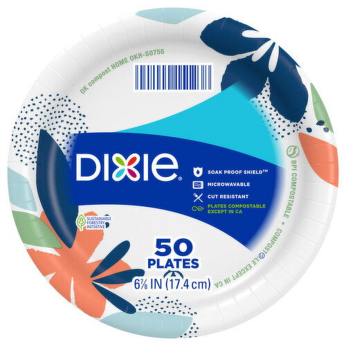 Dixie Plates, 6-7/8 Inch