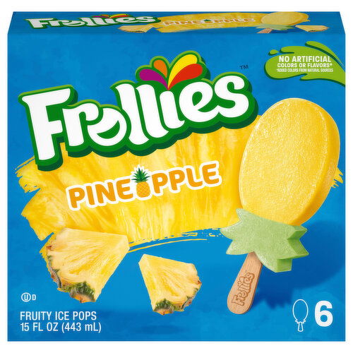 Frollies Fruity Ice Pops, Pineapple