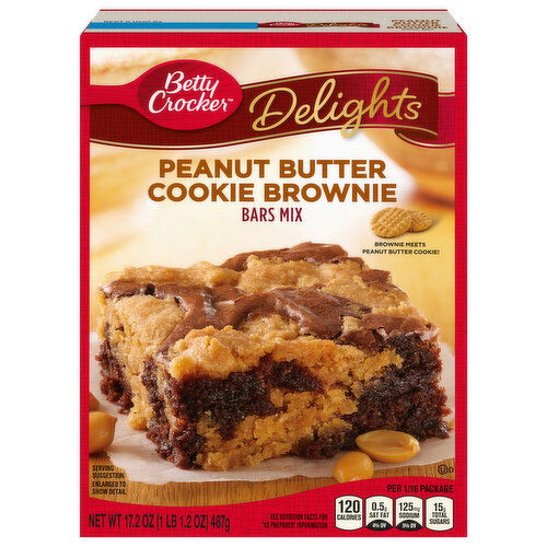 Betty Crocker Delights Bars Mix, Peanut Butter Cookie Brownie