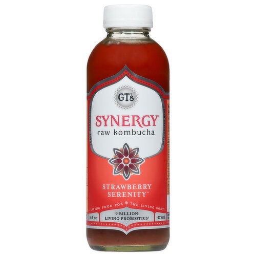 GT's Synergy Kombucha, Raw, Strawberry Serenity