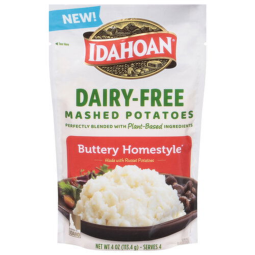 Idahoan Mashed Potatoes, Dairy-Free, Buttery Homestyle