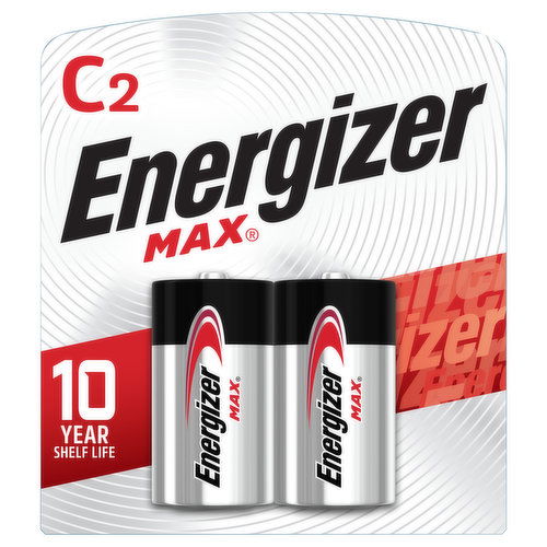 Energizer Max Batteries, Alkaline, C