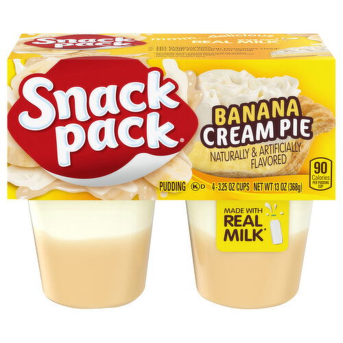 Snack Pack Banana Cream Pie Flavored Pudding