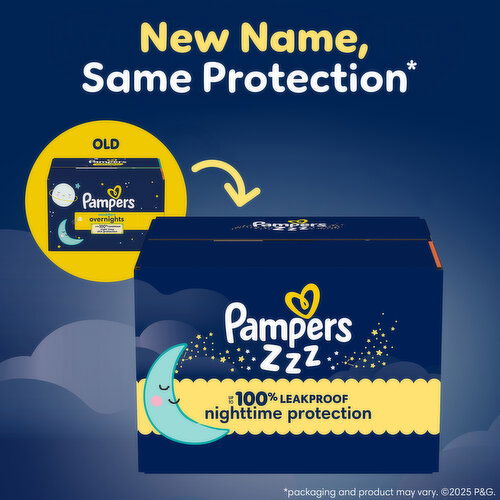 Pampers Zzz Swaddlers Overnight Diapers Size 6