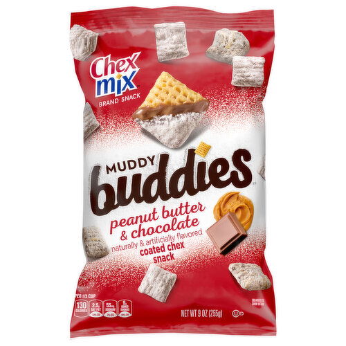 Chex Mix Muddy Buddies Chex Snack, Coated, Peanut Butter & Chocolate