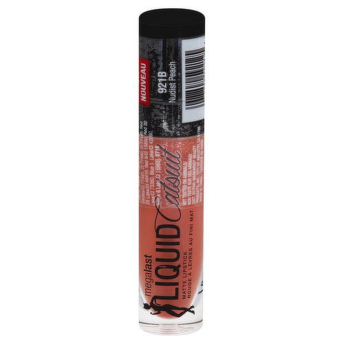 Wet n Wild Megalast Liquid Catsuit Lipstick, Matte, Nudist Peach 921B