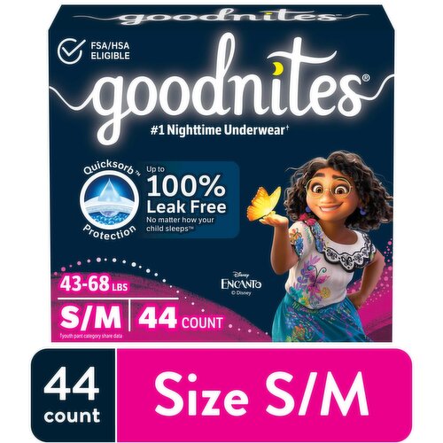 Goodnites Small/Medium (43-68 lbs) Disney Encanto Girls Underwear