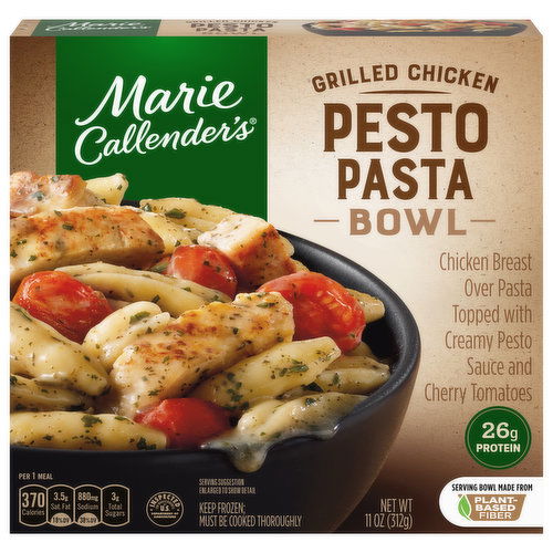 Marie Callender's Grilled Chicken Pesto Cavatelli Bowl, Frozen Meal