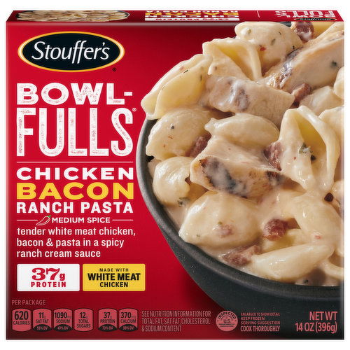 Stouffer's Bowl-Fulls Chicken Bacon Ranch Pasta, Medium Spice