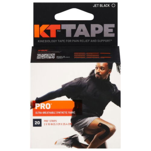 KT Tape Kinesiology Tape, Jet Black, Pro