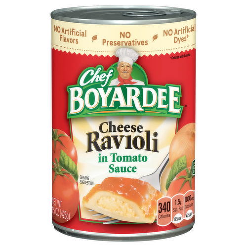 Chef Boyardee Cheese Ravioli in Tomato Sauce