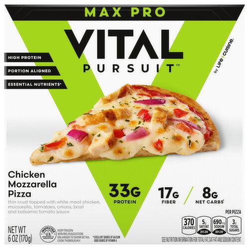 Vital Pursuit Pizza, Chicken Mozzarella, Max Pro