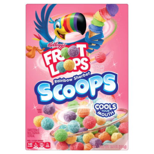 Froot Loops Cereal, Multigrain, Sweetened, Rainbow Sherbet Scoops