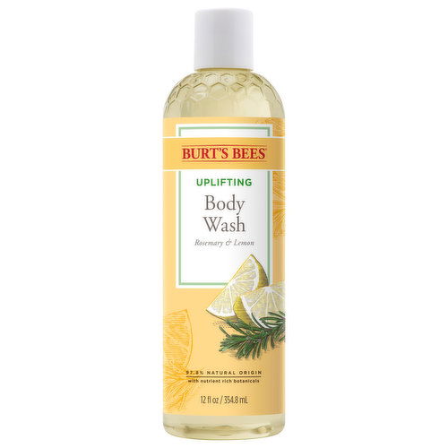 Burt's Bees Body Wash, Rosemary & Lemon, Uplifting