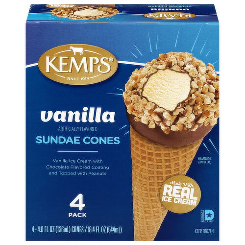 Kemps Sundae Cones, Vanilla