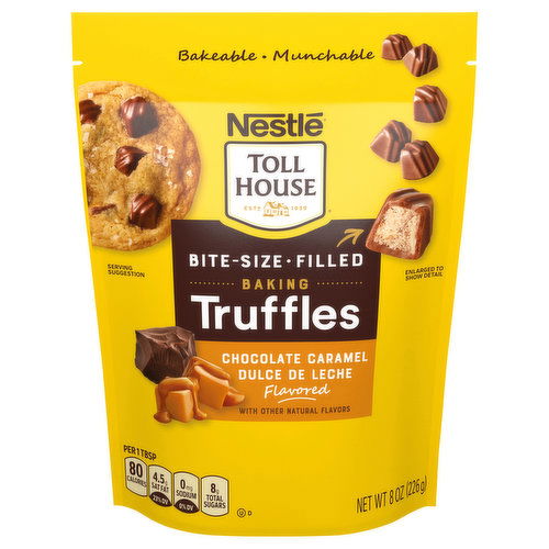 Toll House Baking Truffles, Chocolate Caramel Dulce De Leche Flavored, Filled, Bite-Size