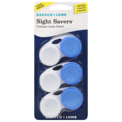 Bausch + Lomb Sight Savers Contact Lens Cases, Extra Value 3-Pack